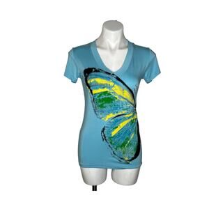 MARBOO Women's Costa Rica Butterfly V-Neck Tee Size Large